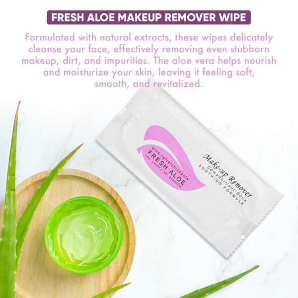Fresh Aloe Makeup Remover Wipe for Hotel, AirBnB, VRBO, Vacation Rental (Case of... - Image 5