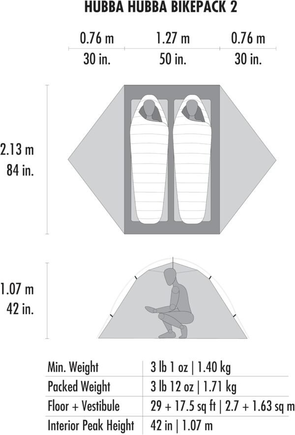 MSR Hubba Hubba Bikepack 2 Person Bikepacking Tent - Image 12