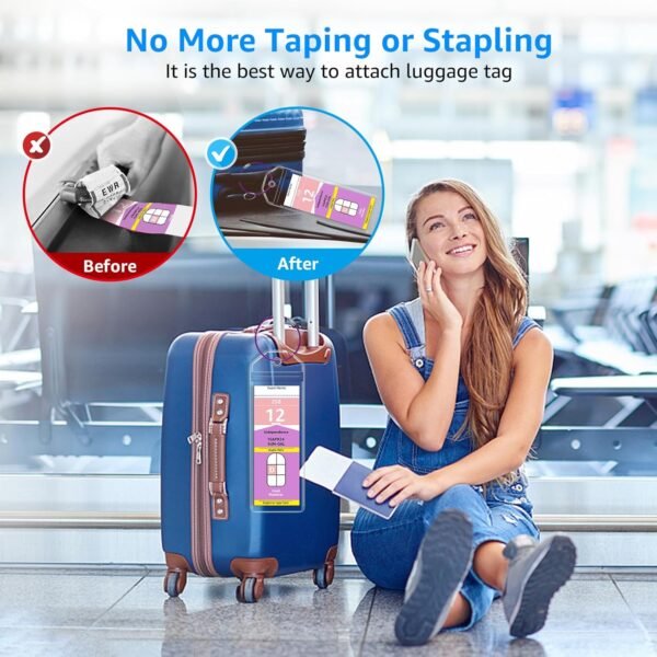 5 Pack Cruise Luggage Tag Holder for Royal Caribbean & Celebrity Ships in 2024-2... - Image 5