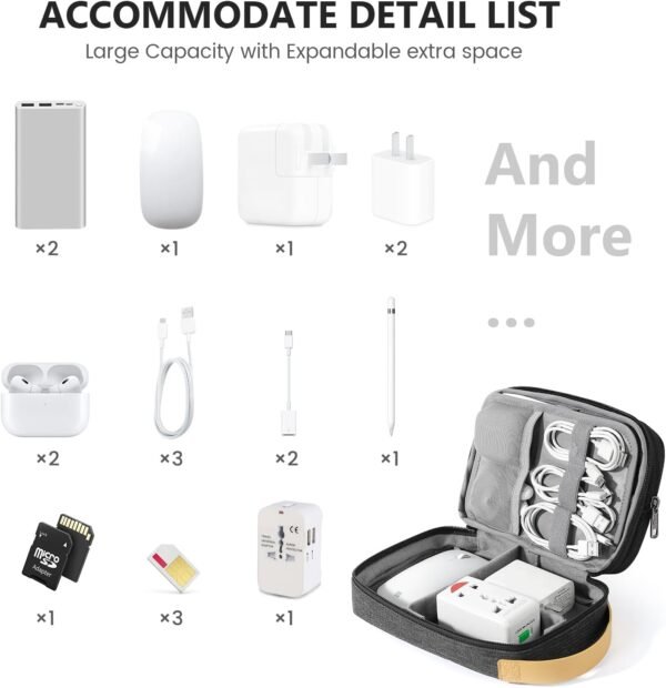 Travelkin Cord Organizer Travel, Electronic Organizer Travel Case, Cable Organiz... - Image 7