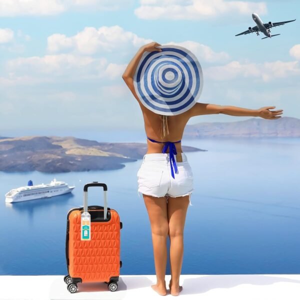 4 Pack Clear Cruise Luggage Tag Holder for Royal Caribbean and Celebrity Ships, ... - Image 7