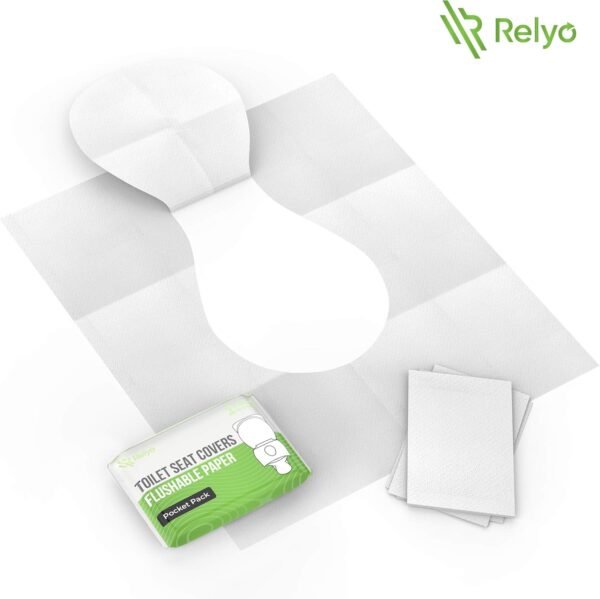 Toilet Seat Covers Paper Flushable (50 Pack) - XL for Adults and Kids Potty Trai... - Image 9