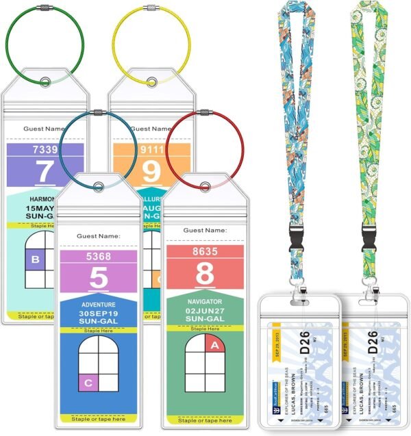 4 Pack Clear Cruise Luggage Tag Holder for Royal Caribbean and Celebrity Ships, ... - Image 2