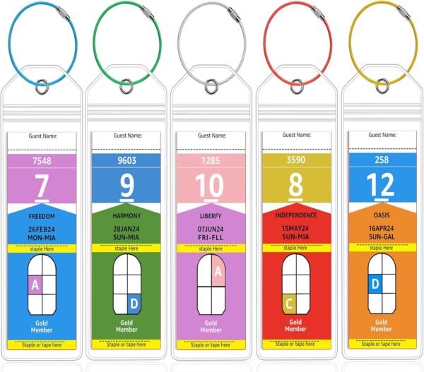5 Pack Cruise Luggage Tag Holder for Royal Caribbean & Celebrity Ships in 2024-2... - Image 2