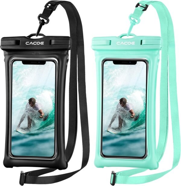 CACOE [Floatable] Floating Universal IPX8 Waterproof Phone case 2 Pack-Up to 7.0... - Image 2