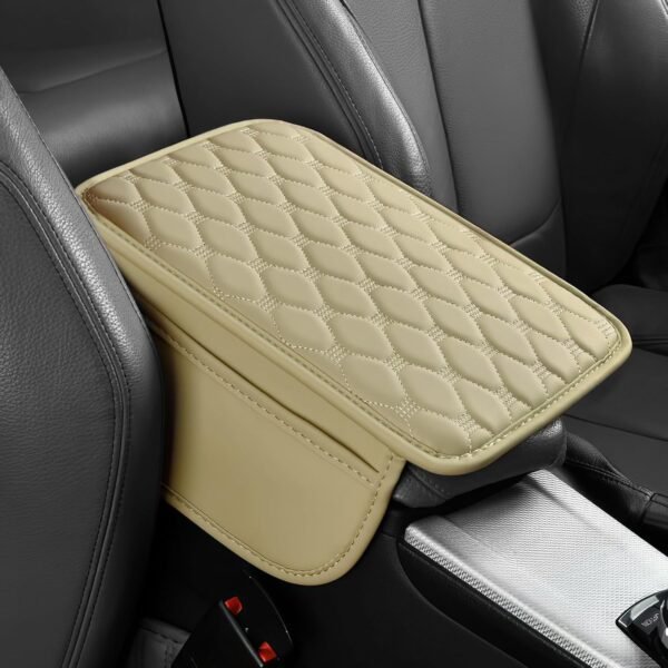 Car Center Console Cover, Leather Auto Armrest Cover Protector, Waterproof Armre... - Image 2