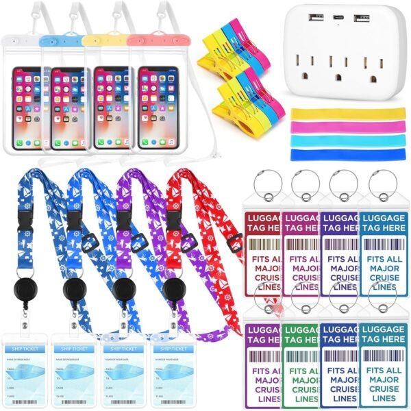 Cruise Ship Essentials Kit Include Cruise Luggage Tags Holder, Cruise Lanyards, ... - Image 2