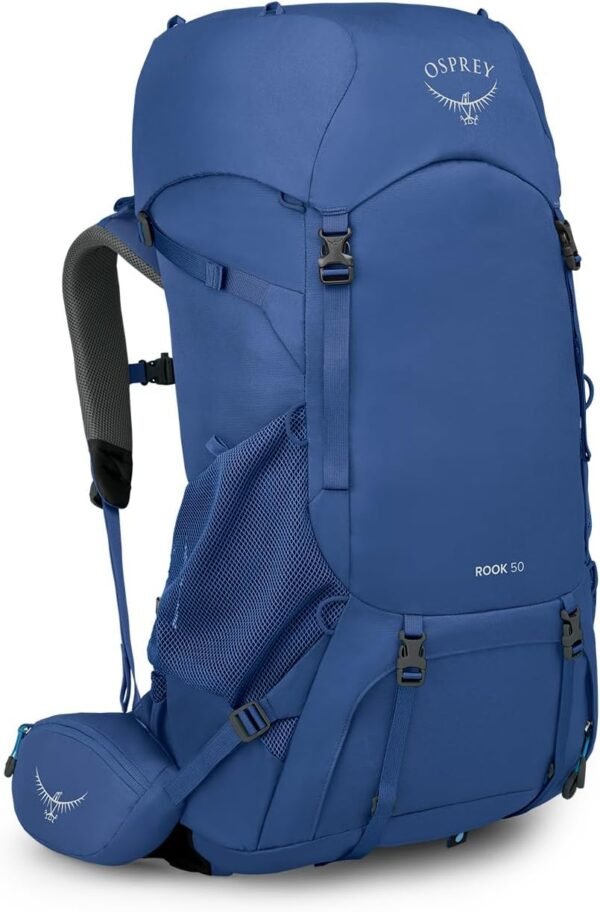 Osprey Rook 50L Men's Backpacking Backpack, Astology Blue/Blue Flame - Image 2