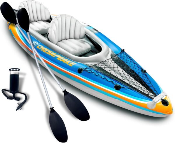 Sunlite Sports 2-Person Inflatable Kayak with Aluminum Oars (136" x 33"), High O... - Image 2