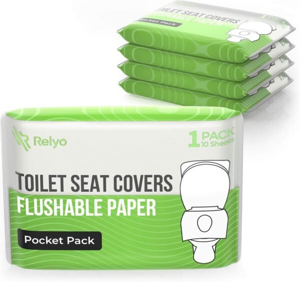 Toilet Seat Covers Paper Flushable (50 Pack) - XL for Adults and Kids Potty Trai... - Image 2
