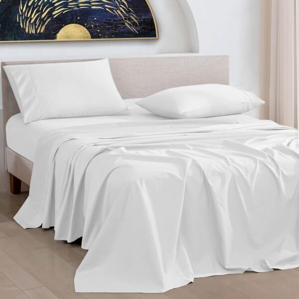 URBANHUT 1000 Thread Count Egyptian Cotton Sheets Twin Size, Long Staple Soft & ... - Image 2
