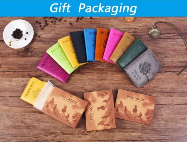 Passport Holder Cover Wallet RFID Blocking Leather Card Case Travel Accessories ... - Image 10