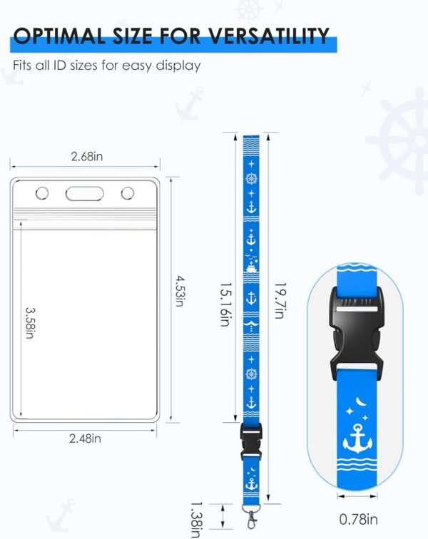5 Pack Lanyard with Waterproof ID Badge Holders for Cruise Ship Cards, Essential... - Image 7