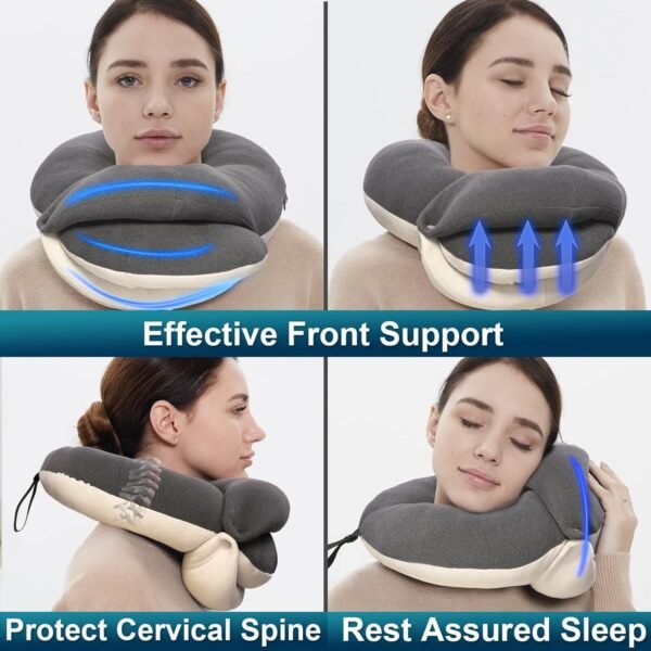 BUYUE Travel Neck Pillows for Airplanes, 360° Head Support Sleep for Long Flight... - Image 3