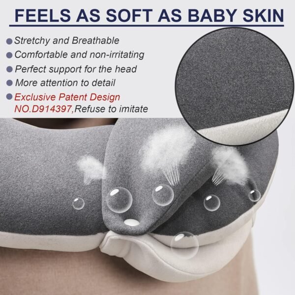 BUYUE Travel Neck Pillows for Airplanes, 360° Head Support Sleep for Long Flight... - Image 5