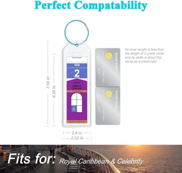 Cruise Luggage Tag Holder for Royal Caribbean & Celebrity 5 Pack, Cruise Ship Es... - Image 4
