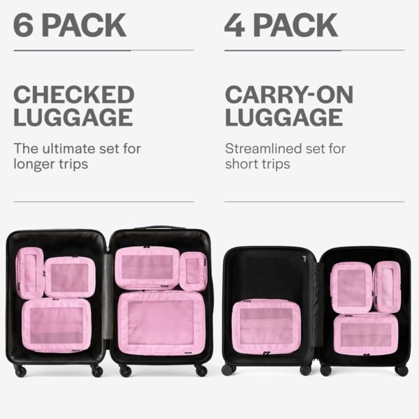 Compression Packing Cubes for Travel - Luggage Organizer Bags - Double Zipper Pa... - Image 5