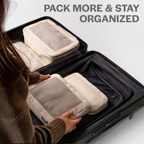 Compression Packing Cubes for Travel - Luggage Organizer Bags - Double Zipper Pa... - Image 10