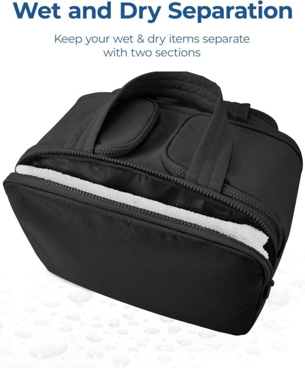 BAGSMART Travel Toiletry Bag, Lightweight Large Wide-open Travel Bag for Women, ... - Image 5