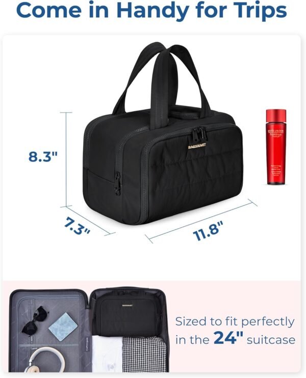 BAGSMART Travel Toiletry Bag, Lightweight Large Wide-open Travel Bag for Women, ... - Image 7