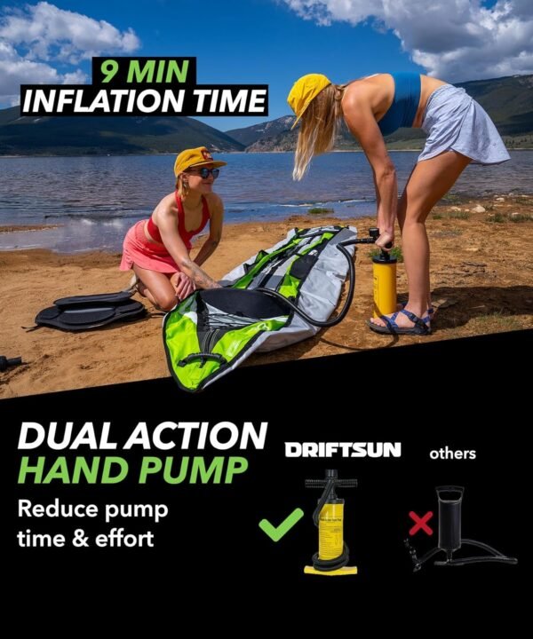 Driftsun Almanor Inflatable Kayak - Inflatable Touring Kayak - 1 & 2 Person Kaya... - Image 6
