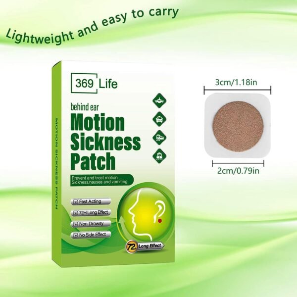 Motion Sickness Patches for Car and Boat Rides, Ships, Cruise and Airplane & Oth... - Image 6