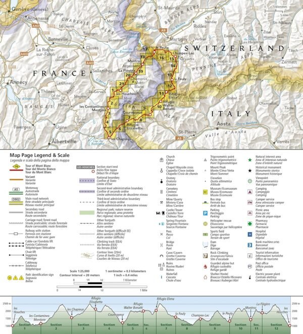 Tour du Mont Blanc Map (National Geographic Trails Illustrated Map, 4010) - Image 5