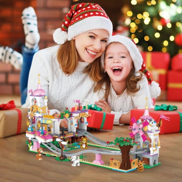 711 Piece Friends Roller Coaster Building Set,Girls Creative Amusement Park Buil... - Image 9