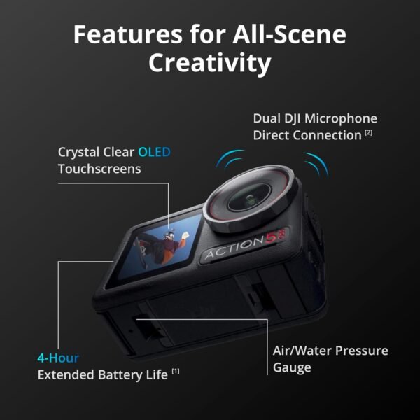 DJI Osmo Action 5 Pro Adventure Combo, Action Camera 4K with 1/1.3" Sensor, 12h ... - Image 5