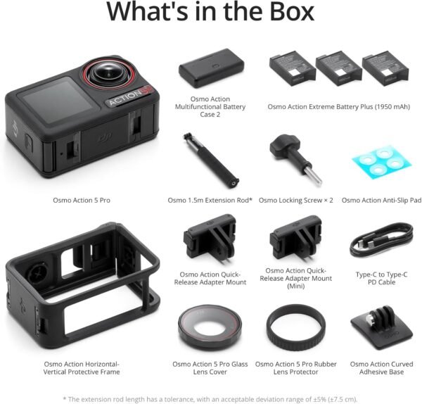 DJI Osmo Action 5 Pro Adventure Combo, Action Camera 4K with 1/1.3" Sensor, 12h ... - Image 6