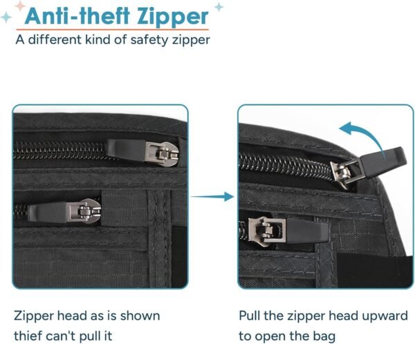 travel inspira Travel Money Belt with Slim Anti-Theft RFID Blocking Passport Hol... - Image 6