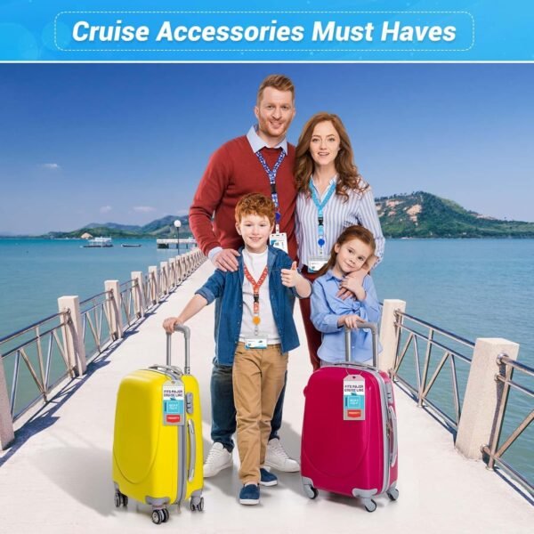 Cruise Lanyards, 6 Pack Waterproof Cruise Luggage Tags with Ship Key Card Badge ... - Image 7