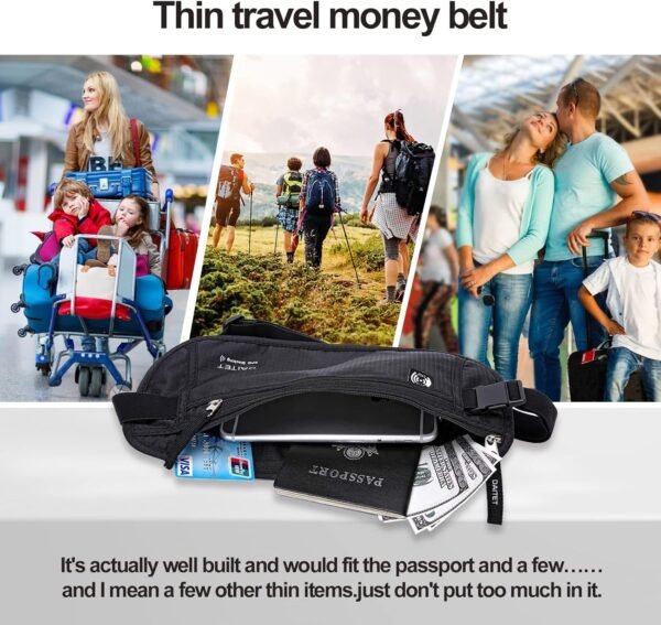 DAITET Money Belt - Passport Holder Secure Hidden Travel Wallet with RFID Blocki... - Image 8