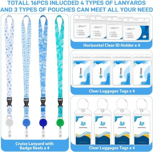 Cruise Luggage Tag Holders with Cruise Lanyard for Ship Cards Adjustable Cruise ... - Image 4