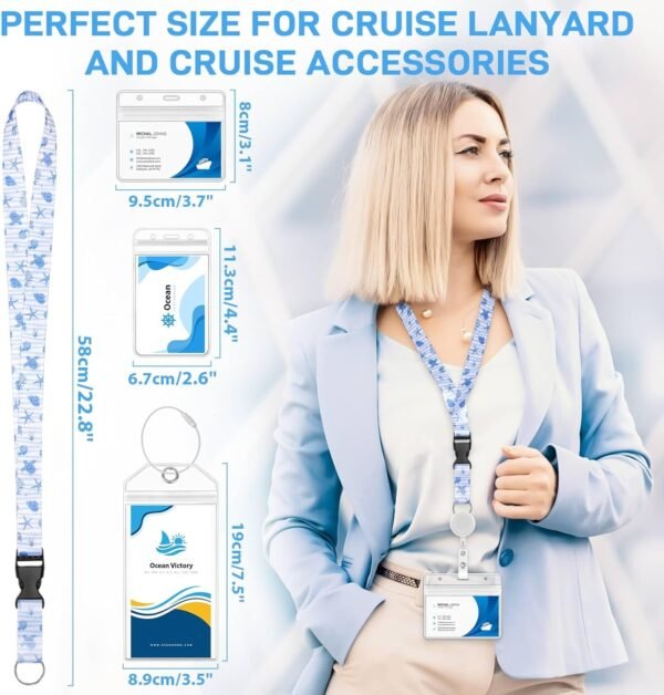 Cruise Luggage Tag Holders with Cruise Lanyard for Ship Cards Adjustable Cruise ... - Image 5