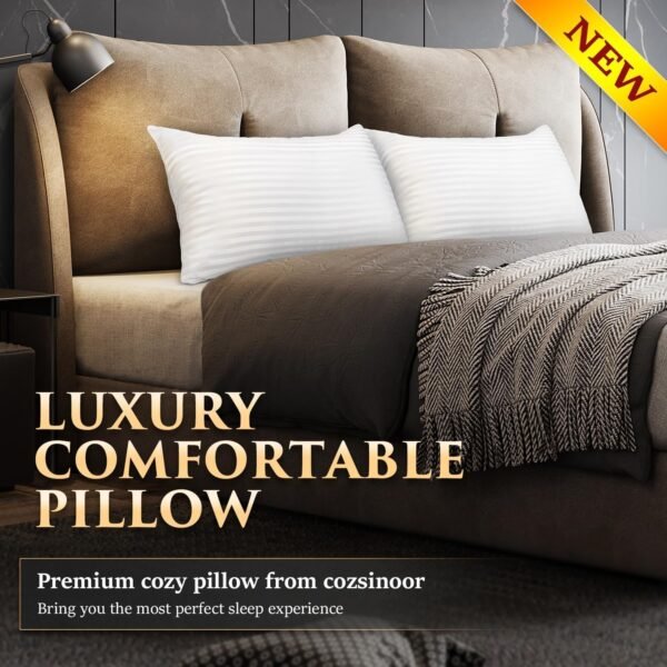 COZSINOOR Bed Pillows Queen Size: Hotel Quality Set of 2 - Down Alternative Micr... - Image 3