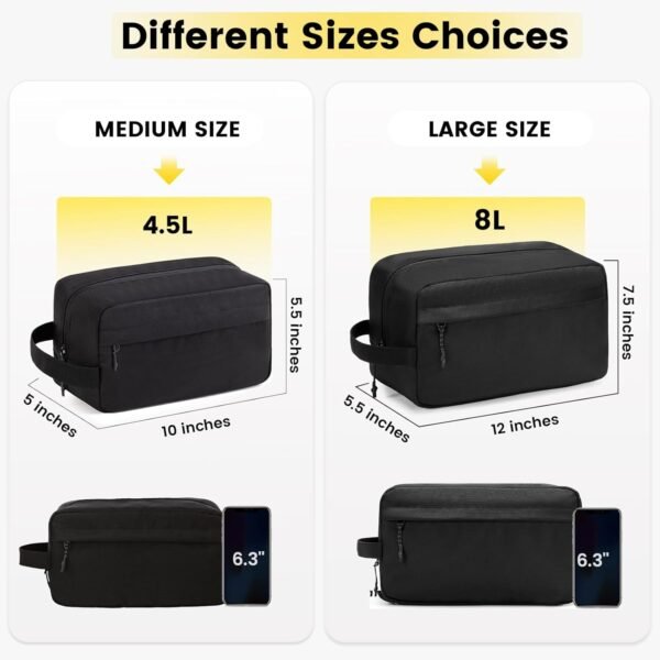 Vorspack Travel Toiletry Bag for Men - Hanging Toiletries Bag Water Resistant Do... - Image 3
