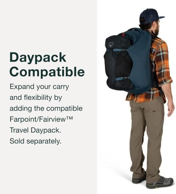 Osprey Farpoint 40L Men's Travel Backpack, Black - Image 7