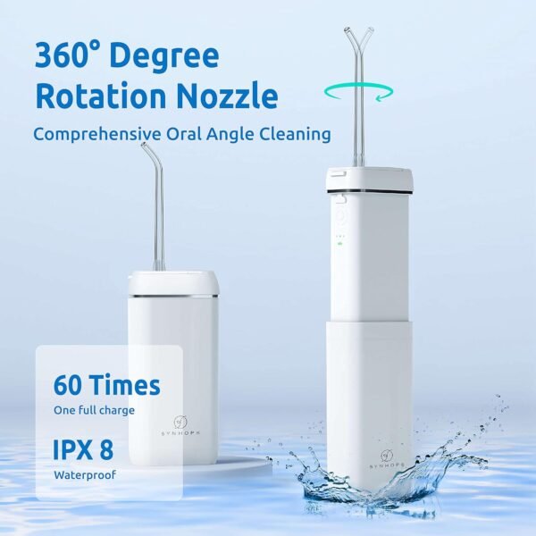 Water Flosser [Mini Cordless Portable] Oral Irrigator Water Teeth Cleaner Pick, ... - Image 3