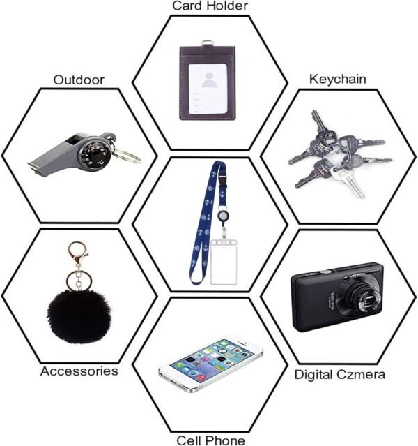 Retractable Waterproof Lanyard with ID Badge Reel Holder & Detachable Buckle for... - Image 6