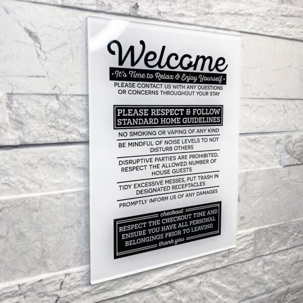Acrylic 5x7 Compatible with Airbnb Essentials for Hosts Sign, Air Bnb Supplies S... - Image 4