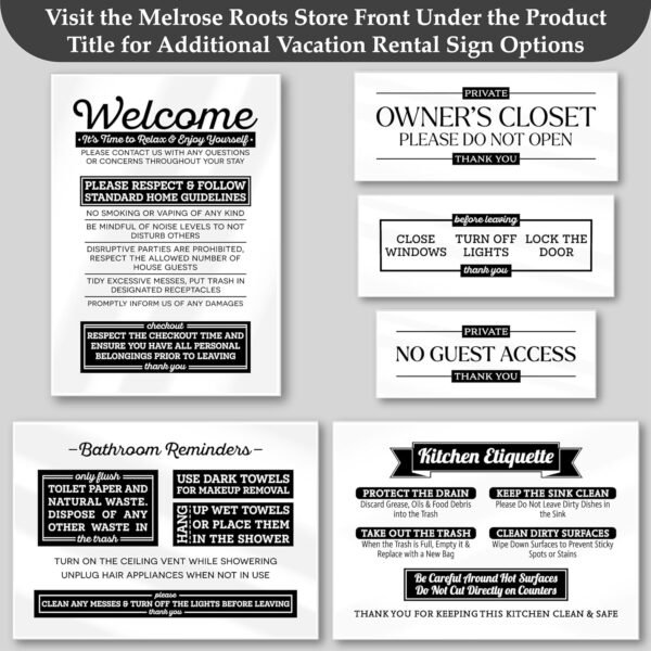 Acrylic 5x7 Compatible with Airbnb Essentials for Hosts Sign, Air Bnb Supplies S... - Image 7