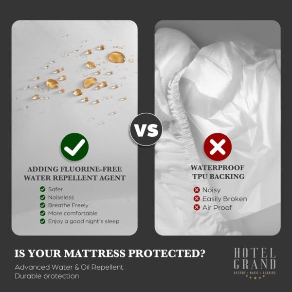 Hotel Grand Pillow Top Mattress Topper Queen Size - Waterproof Mattress Protecto... - Image 5
