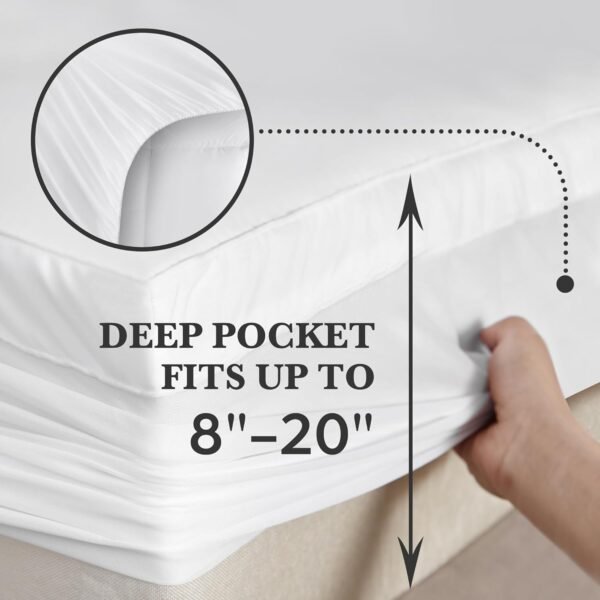 Hotel Grand Pillow Top Mattress Topper Queen Size - Waterproof Mattress Protecto... - Image 6