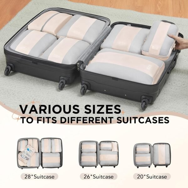 OlarHike 10 Set Compression Packing Cubes for Travel Women Mom,Luggage Clothes S... - Image 9