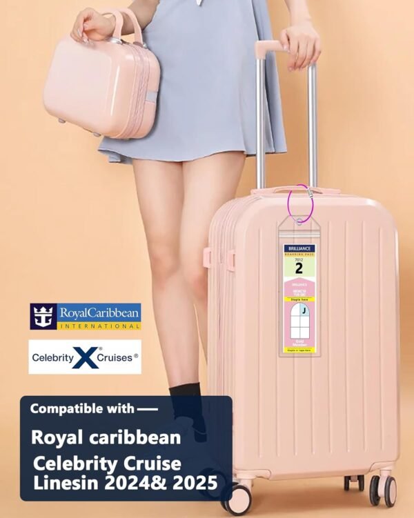 10 Pack Royal Caribbean Luggage Tag Holders，Clear Cruise Luggage Tagsfor Royal C... - Image 4