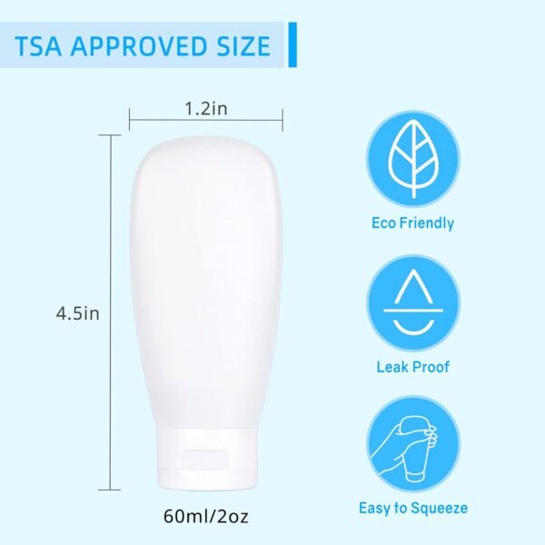 TSA Approved Travel Bottles Set for Toiletries Travel Size Containers Kit 4 Pack... - Image 4