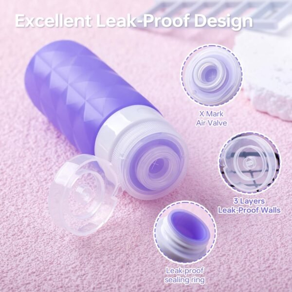 20 Pack Travel Bottles Set,Leak Proof TSA Approved Travel Size Containers, Silic... - Image 4