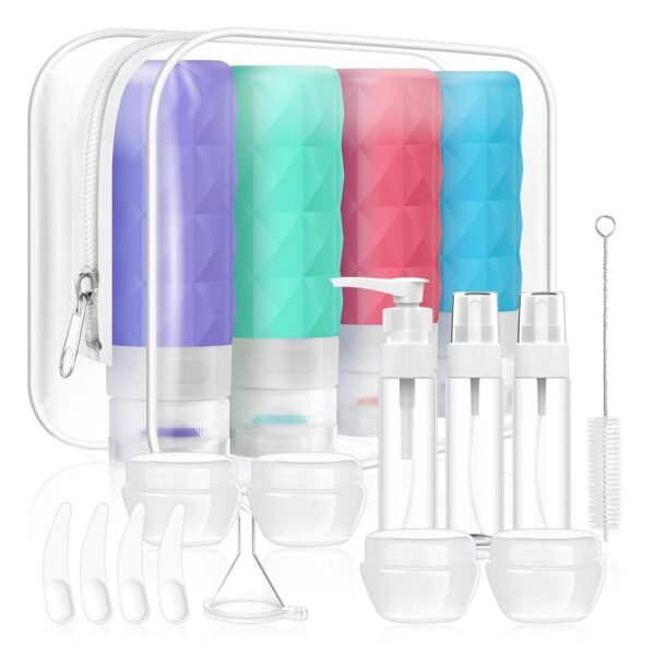 20 Pack Travel Bottles Set,Leak Proof TSA Approved Travel Size Containers, Silic... - Image 2