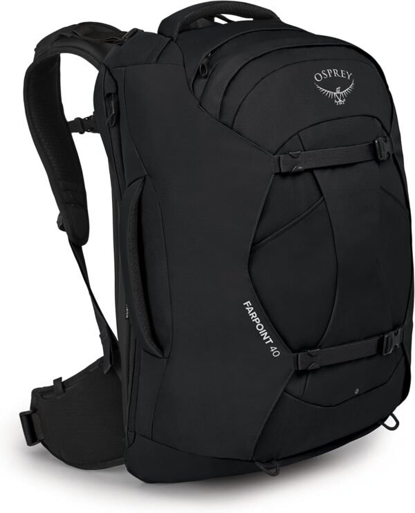 Osprey Farpoint 40L Men's Travel Backpack, Black - Image 2